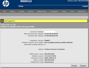 HP MSM410 Access Point Konfigürasyonu / Radius / Eduroam